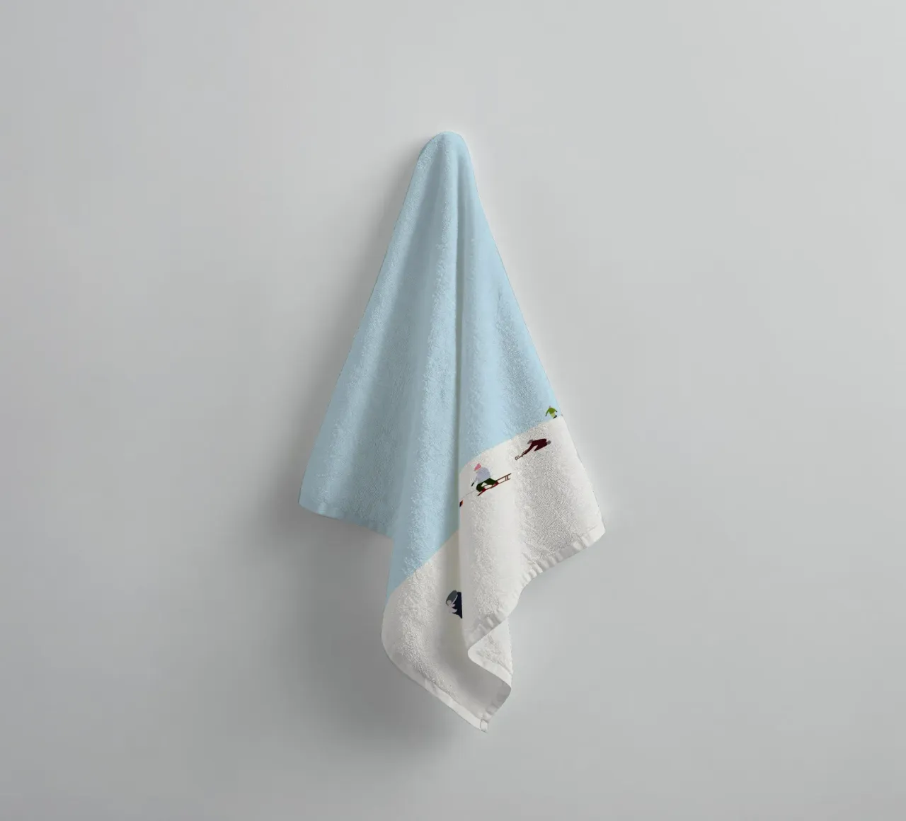 Schlitten fahren asciugamano da bagno da Sophie Augustin Illustration