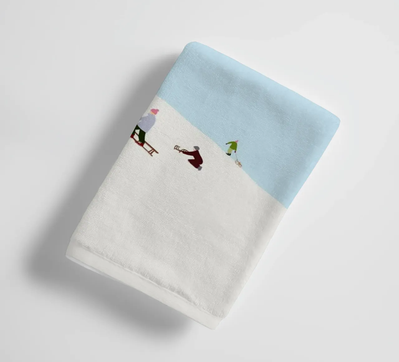 Schlitten fahren asciugamano da bagno da Sophie Augustin Illustration