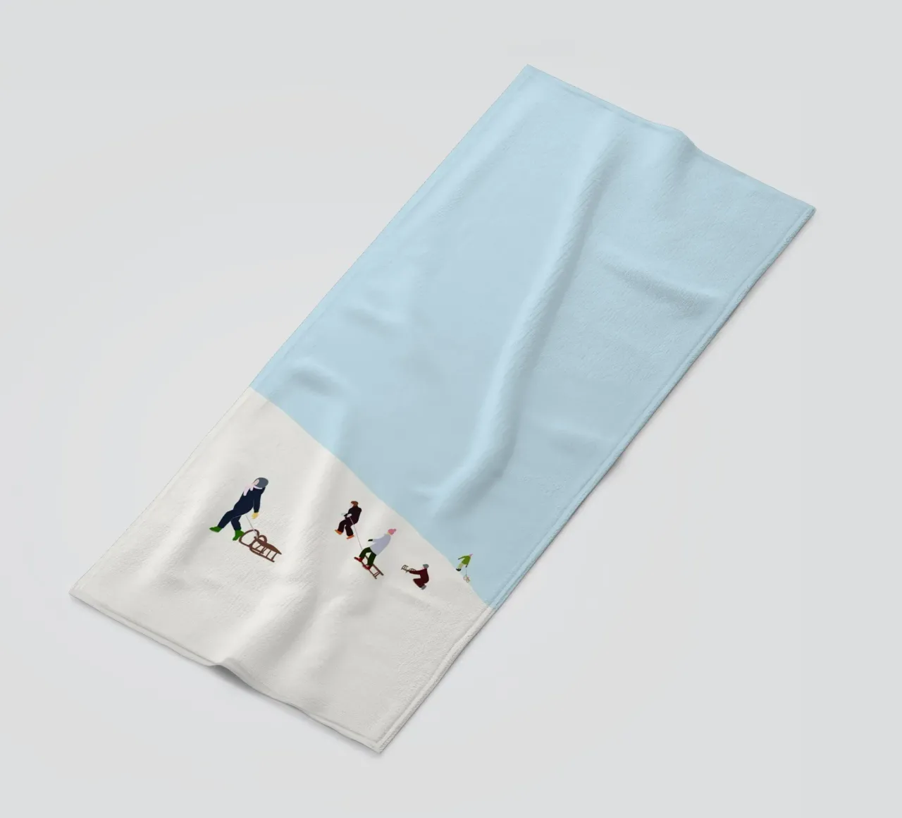 Schlitten fahren telo mare da Sophie Augustin Illustration