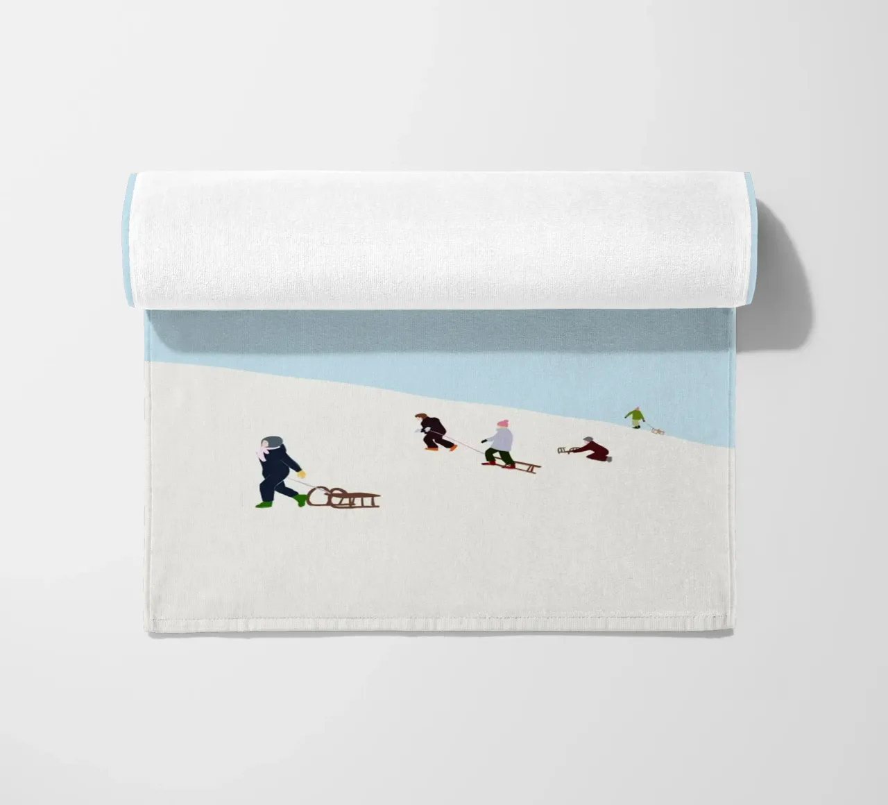 Schlitten fahren telo mare da Sophie Augustin Illustration