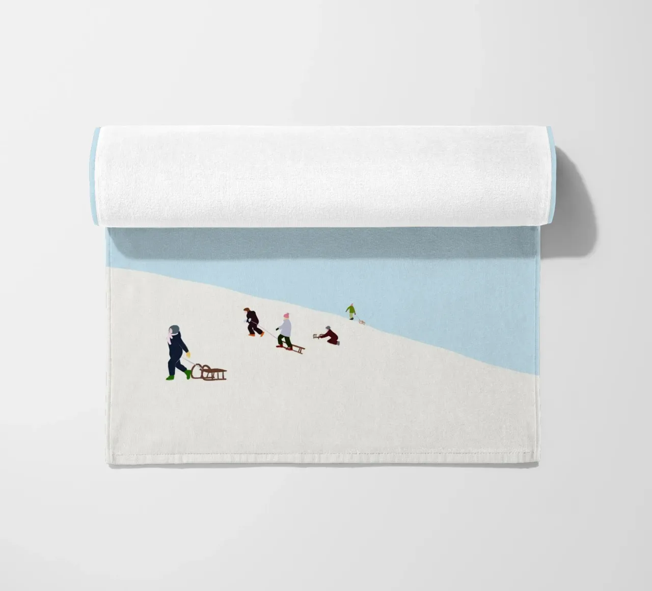 Schlitten fahren telo mare da Sophie Augustin Illustration