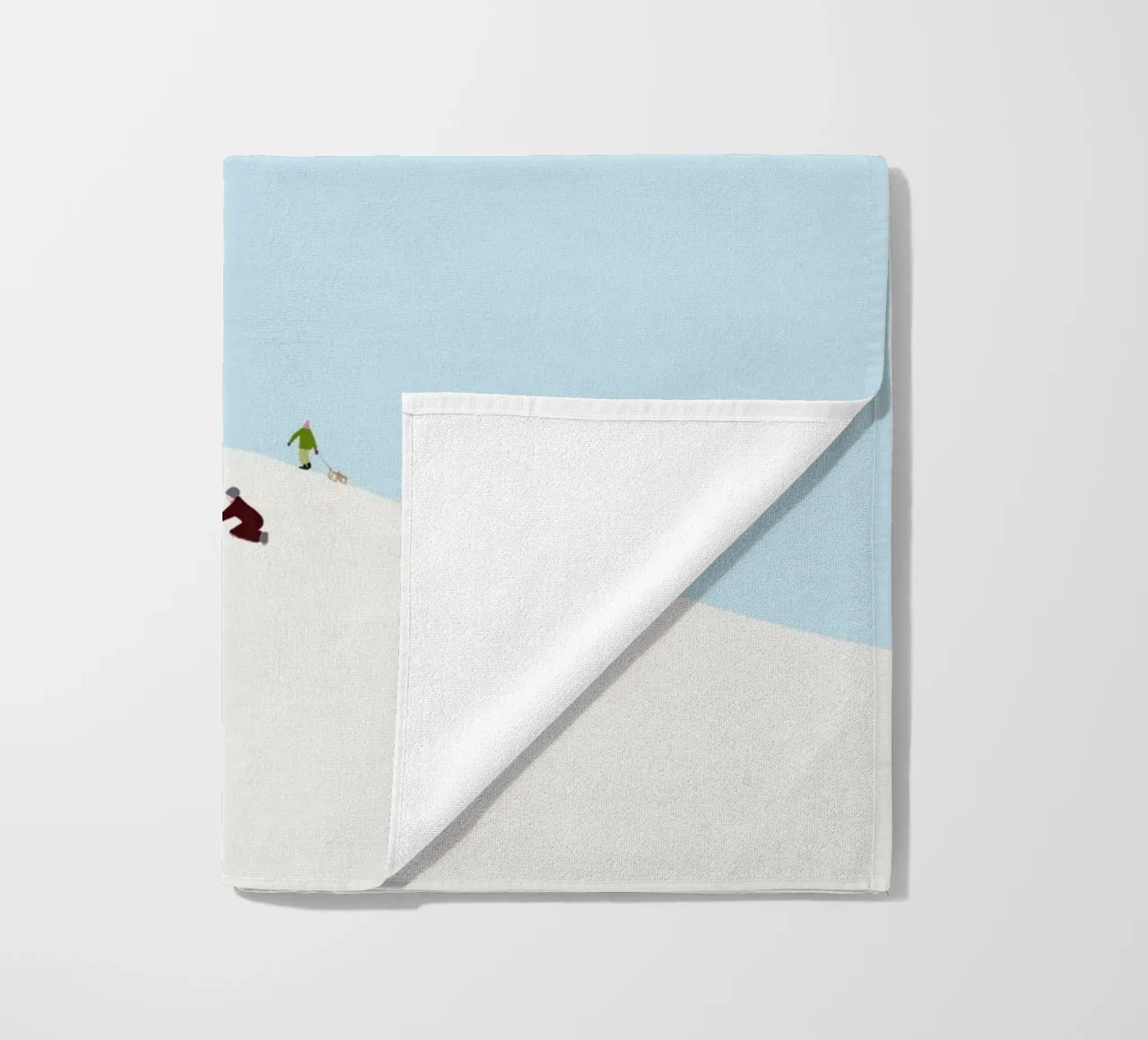 Schlitten fahren telo mare da Sophie Augustin Illustration