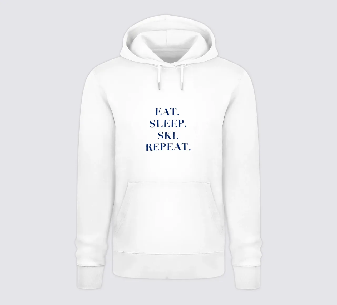 Eat. Sleep. Ski. Repeat. felpa con cappuccio da Sophie Augustin Illustration