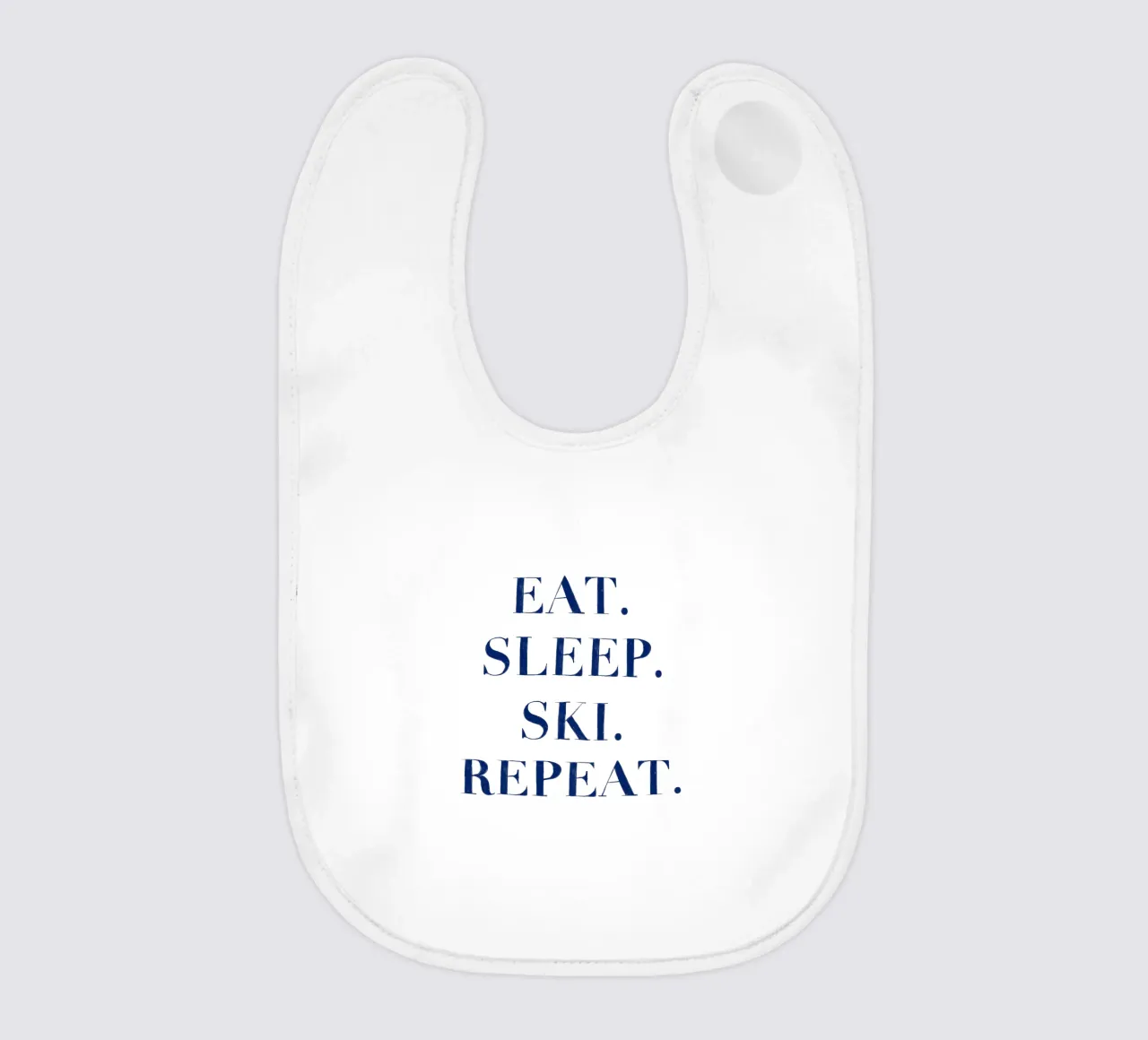 Eat. Sleep. Ski. Repeat. bavaglino da Sophie Augustin Illustration