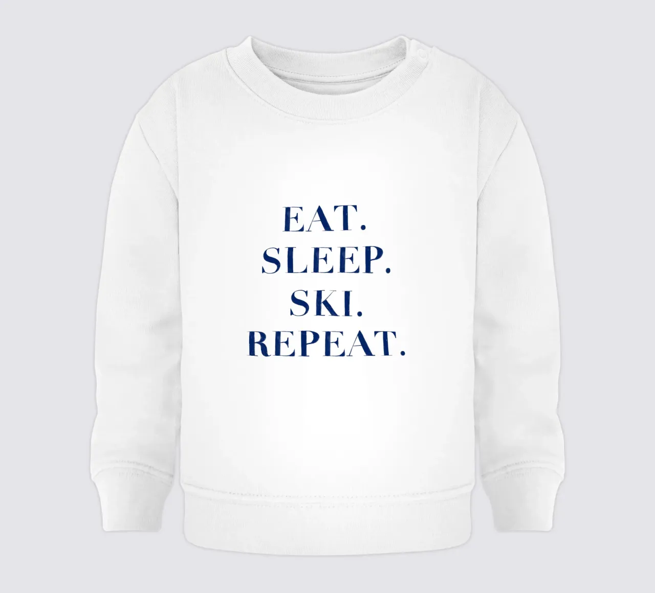 Eat. Sleep. Ski. Repeat. felpa neonato da Sophie Augustin Illustration