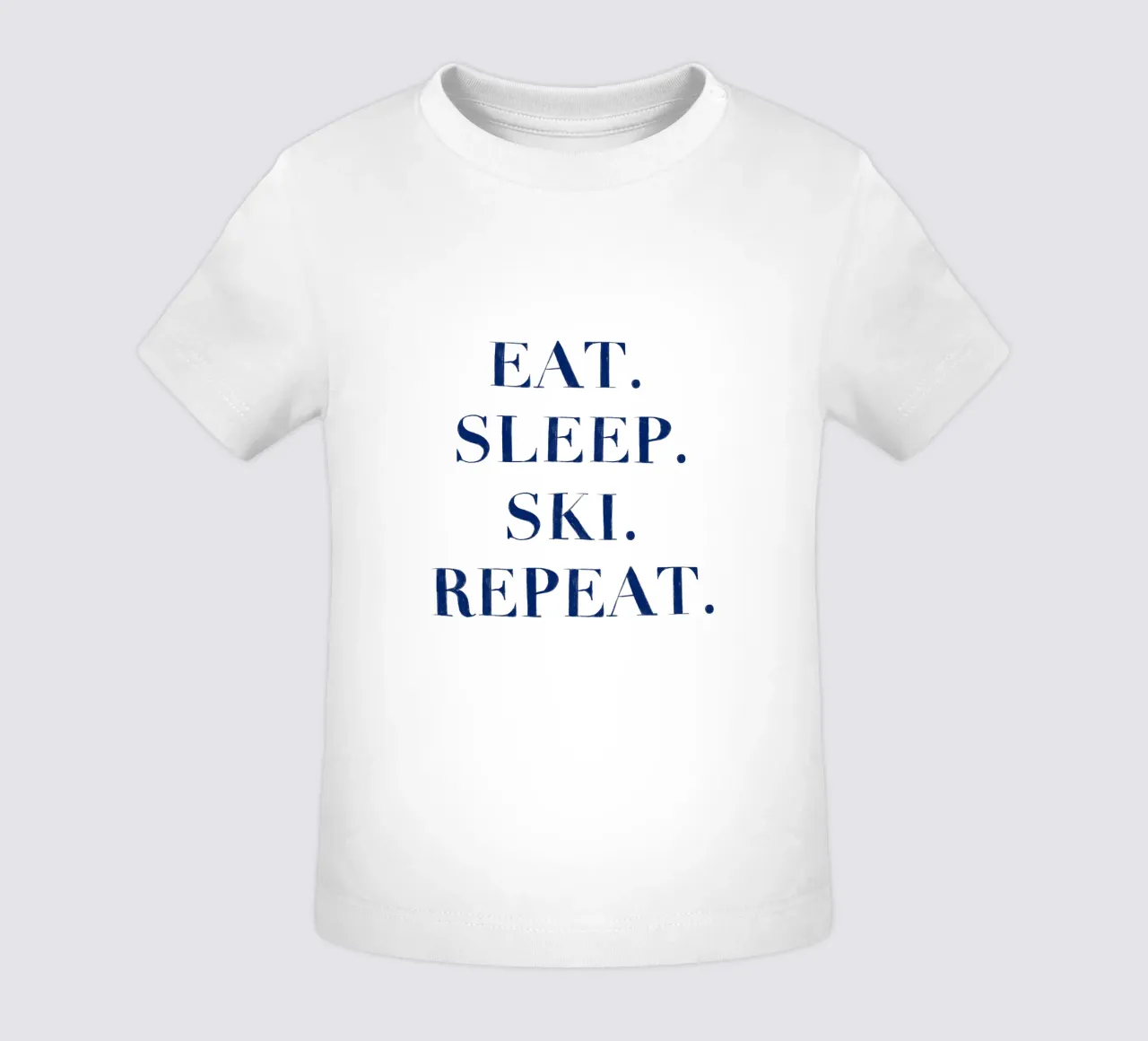 Eat. Sleep. Ski. Repeat. maglietta neonato da Sophie Augustin Illustration
