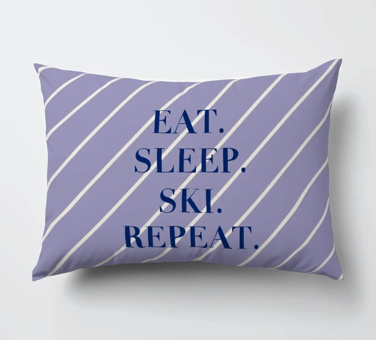 Eat. Sleep. Ski. Repeat. cuscino da Sophie Augustin Illustration