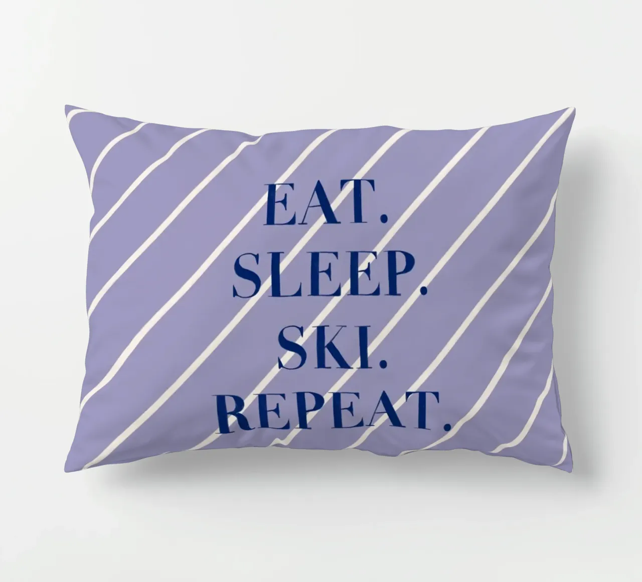 Eat. Sleep. Ski. Repeat. cuscino da Sophie Augustin Illustration