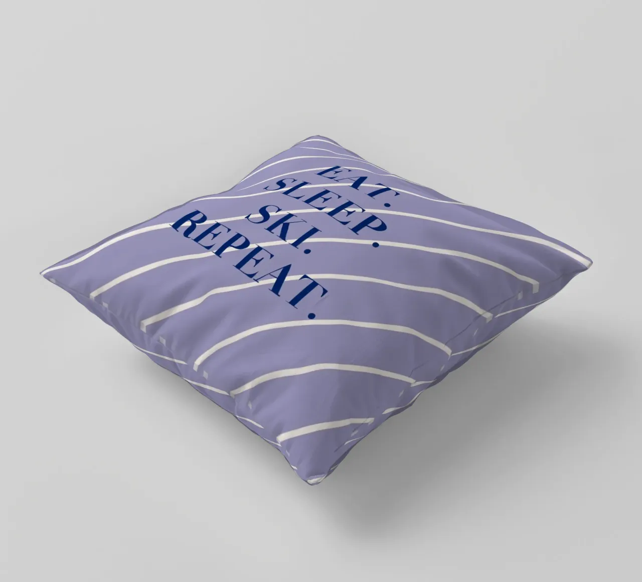 Eat. Sleep. Ski. Repeat. cuscino da Sophie Augustin Illustration