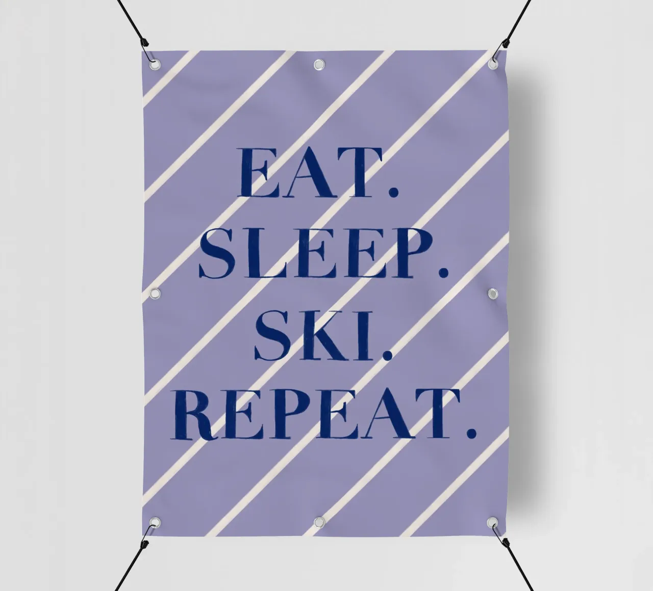Eat. Sleep. Ski. Repeat. telo in pvc da Sophie Augustin Illustration