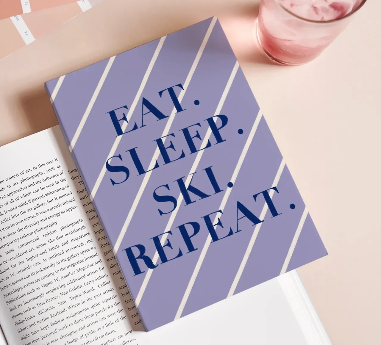 Eat. Sleep. Ski. Repeat. notebook by Sophie Augustin Illustration