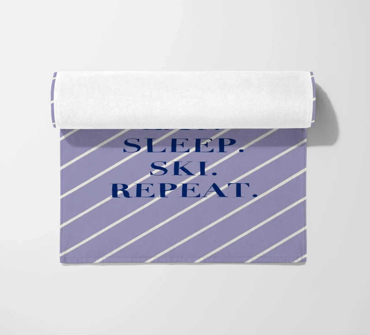 Eat. Sleep. Ski. Repeat. telo mare da Sophie Augustin Illustration