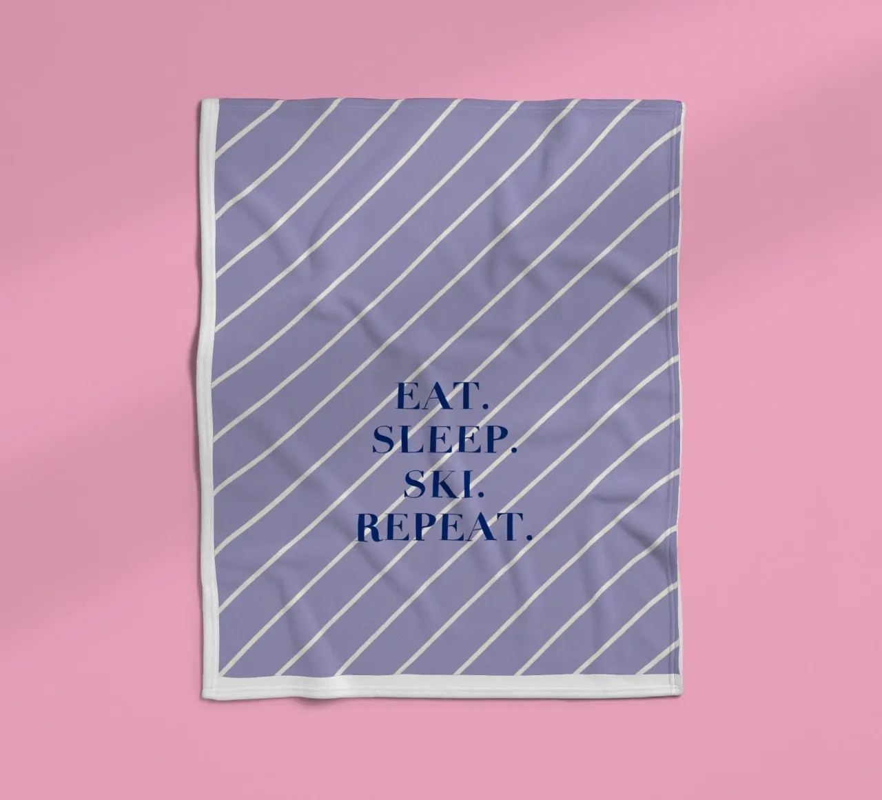Eat. Sleep. Ski. Repeat. coperta in pile da Sophie Augustin Illustration
