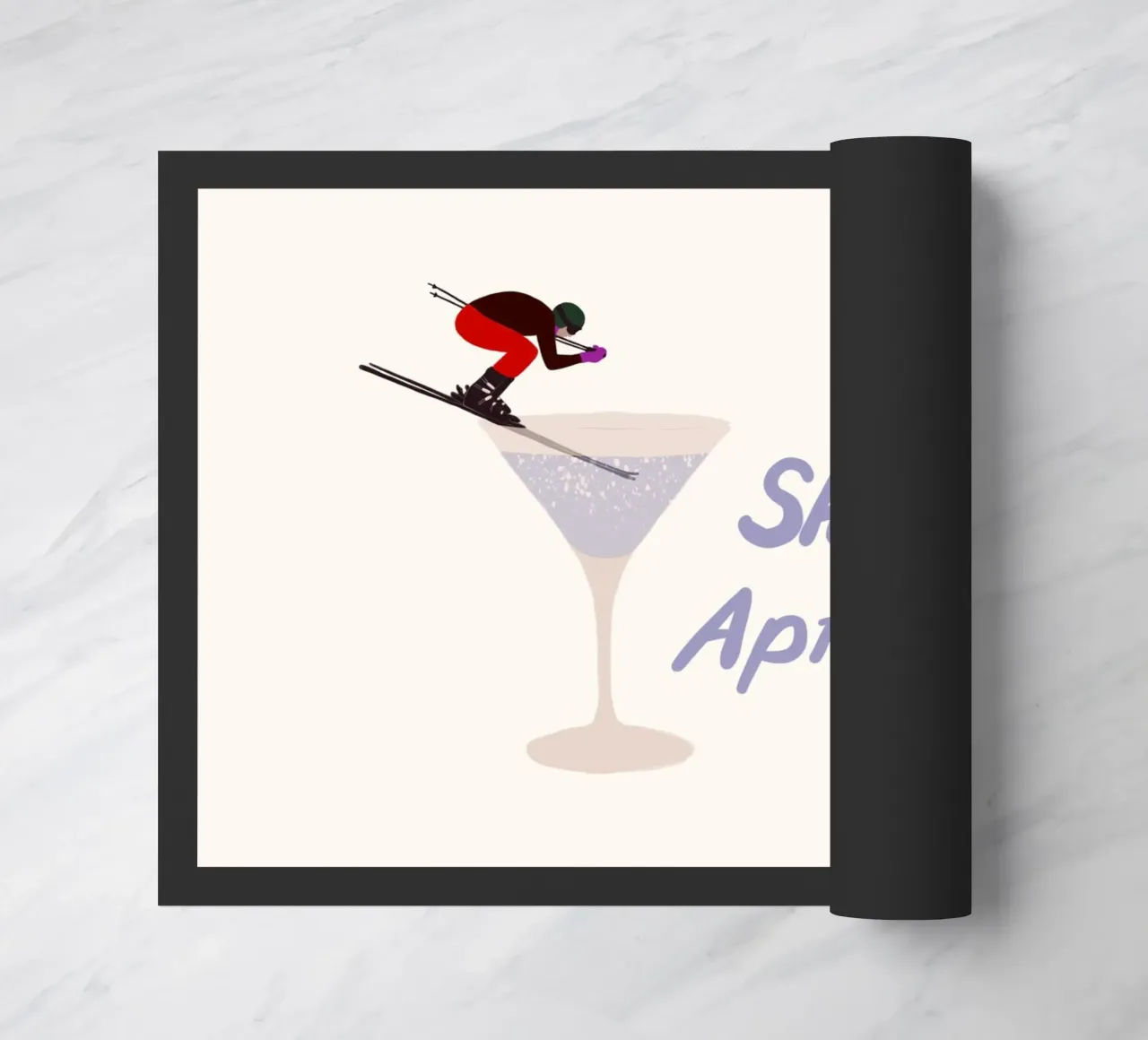 Ski first Apres later zerbino da Sophie Augustin Illustration