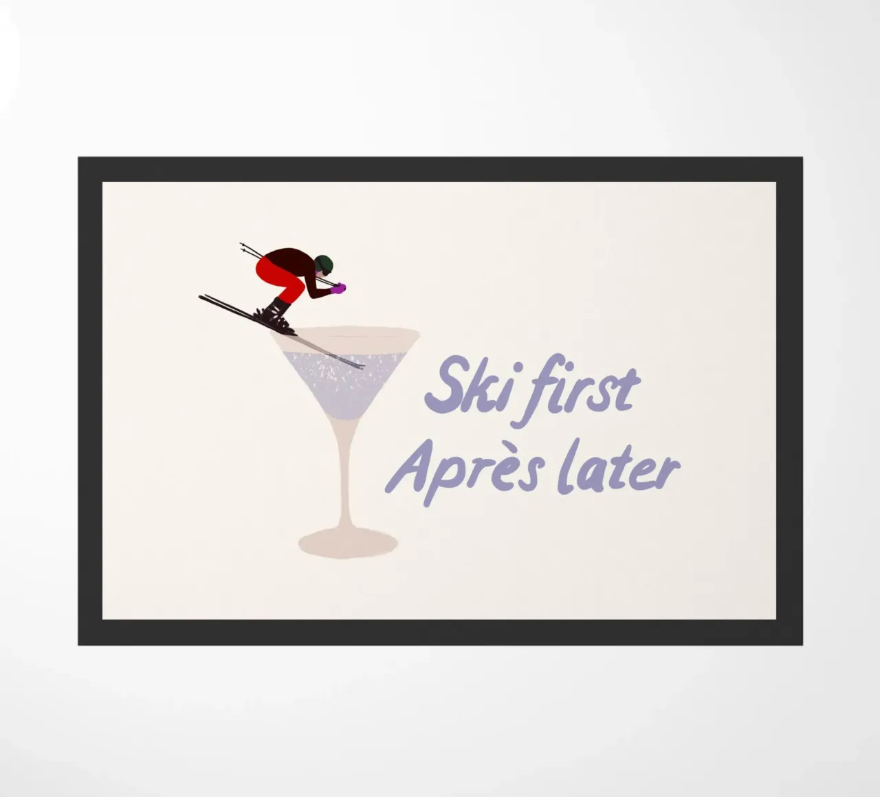 Ski first Apres later zerbino da Sophie Augustin Illustration