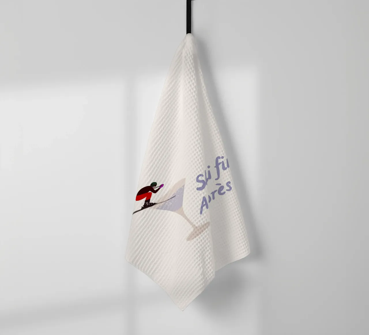 Ski first Apres later canovaccio da cucina da Sophie Augustin Illustration