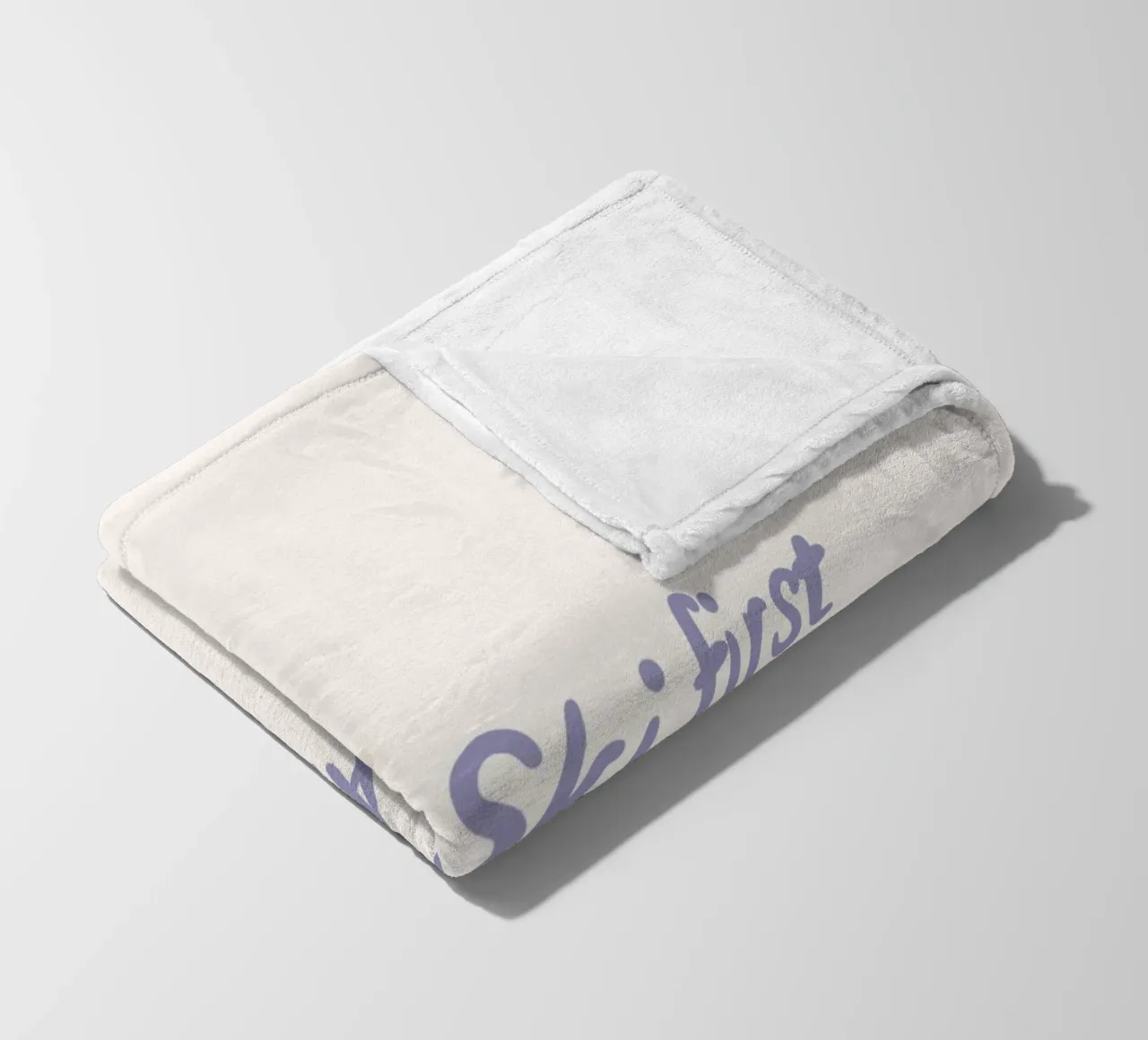 Ski first Apres later coperta in pile da Sophie Augustin Illustration