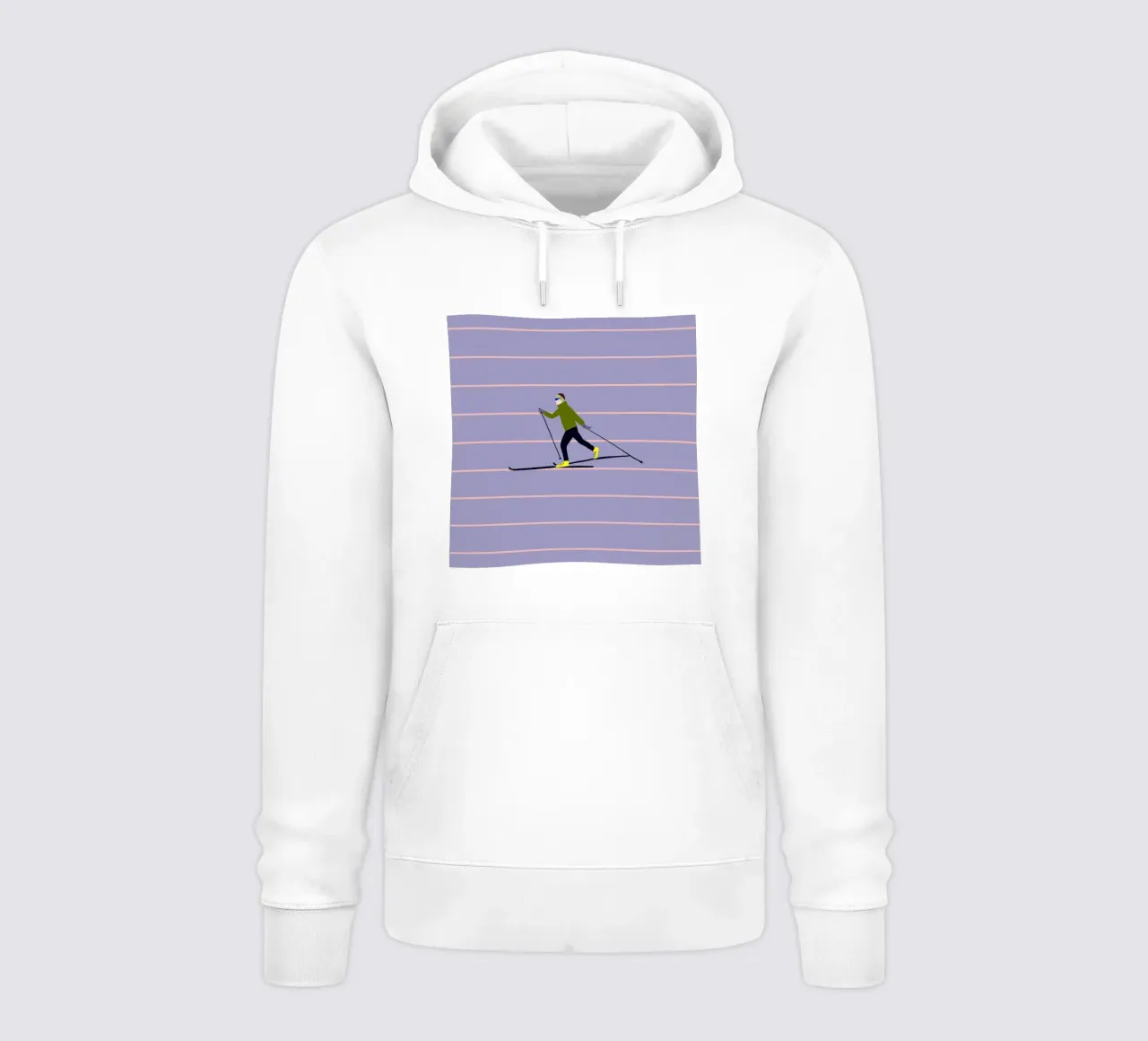 Skifahren Langlauf Streifen felpa con cappuccio da Sophie Augustin Illustration