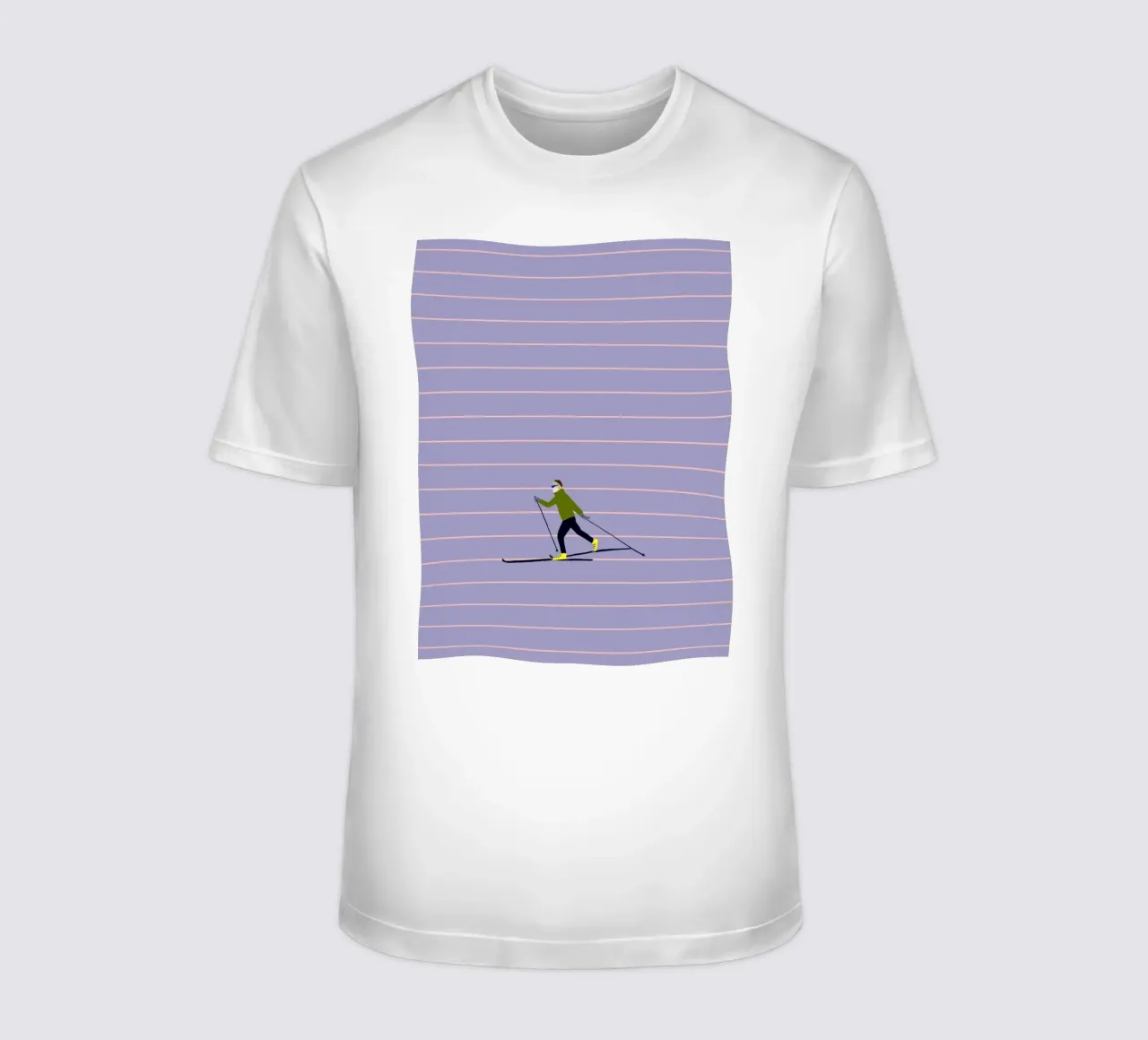 Skifahren Langlauf Streifen t-shirt da Sophie Augustin Illustration