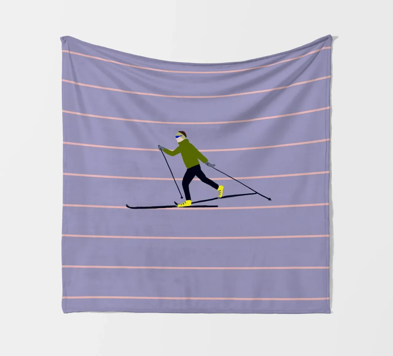 Skifahren Langlauf Streifen coperta in pile da Sophie Augustin Illustration