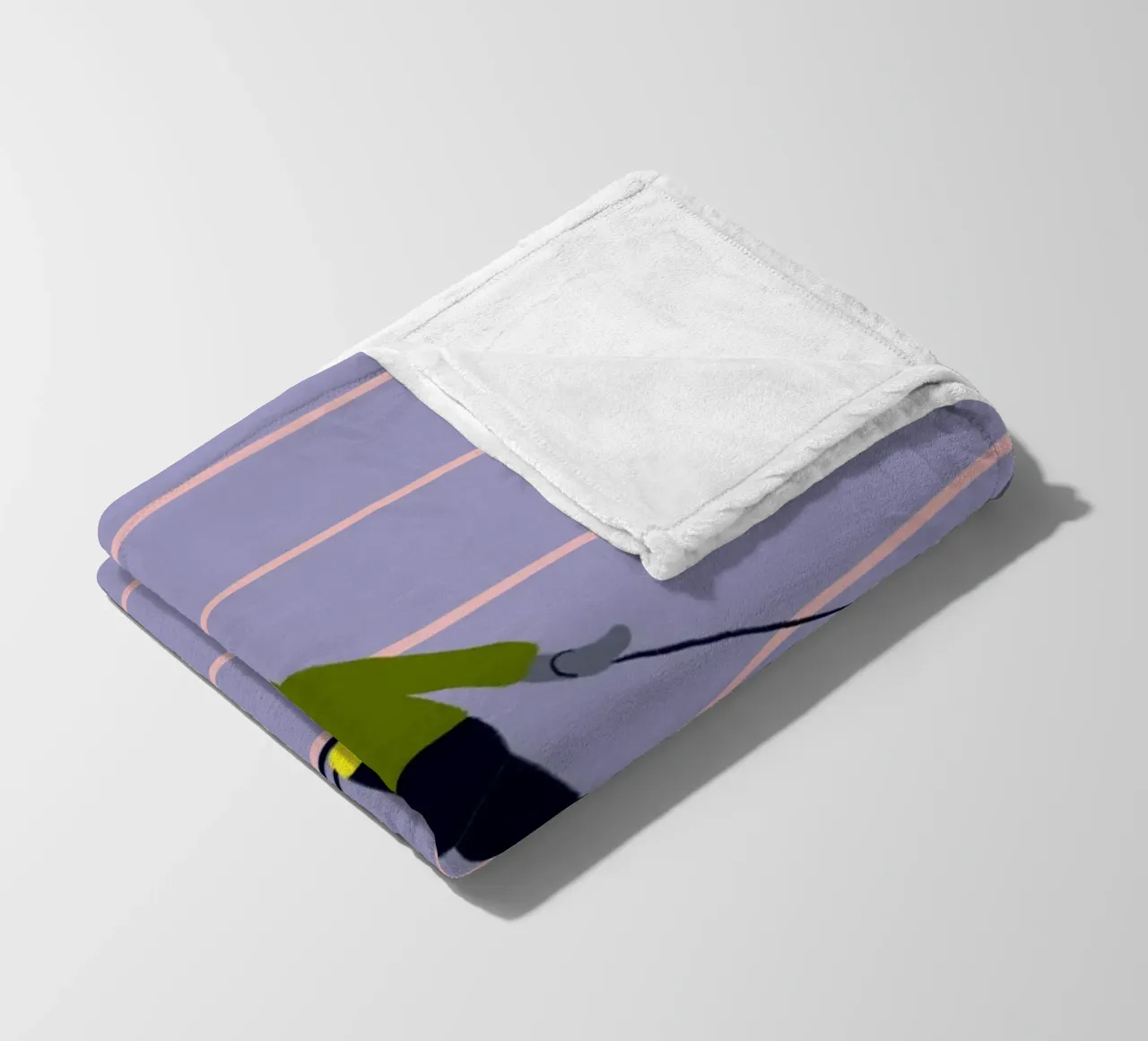 Skifahren Langlauf Streifen coperta in pile da Sophie Augustin Illustration