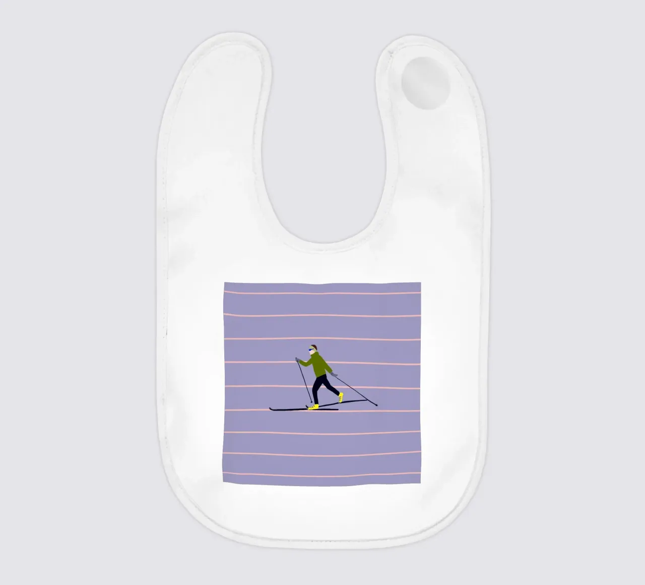 Skifahren Langlauf Streifen bavaglino da Sophie Augustin Illustration