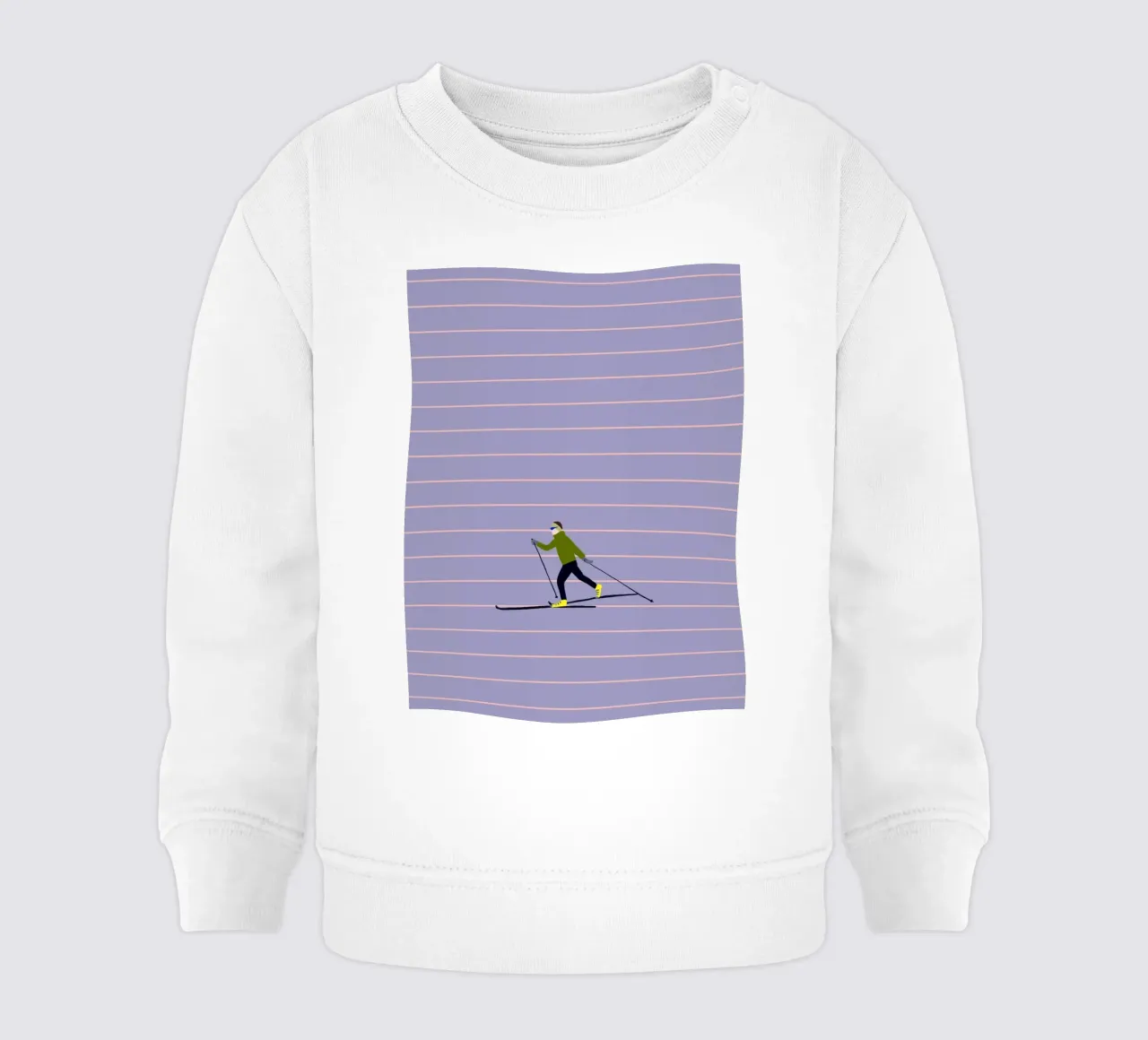 Skifahren Langlauf Streifen felpa neonato da Sophie Augustin Illustration