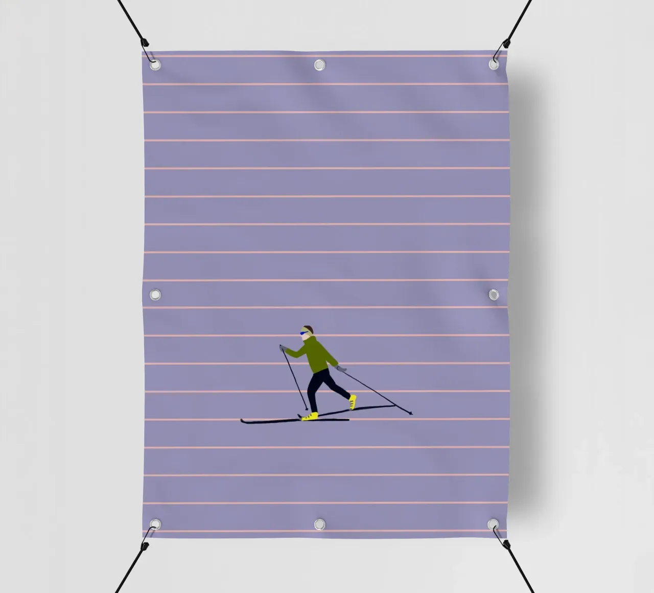 Skifahren Langlauf Streifen telo in pvc da Sophie Augustin Illustration