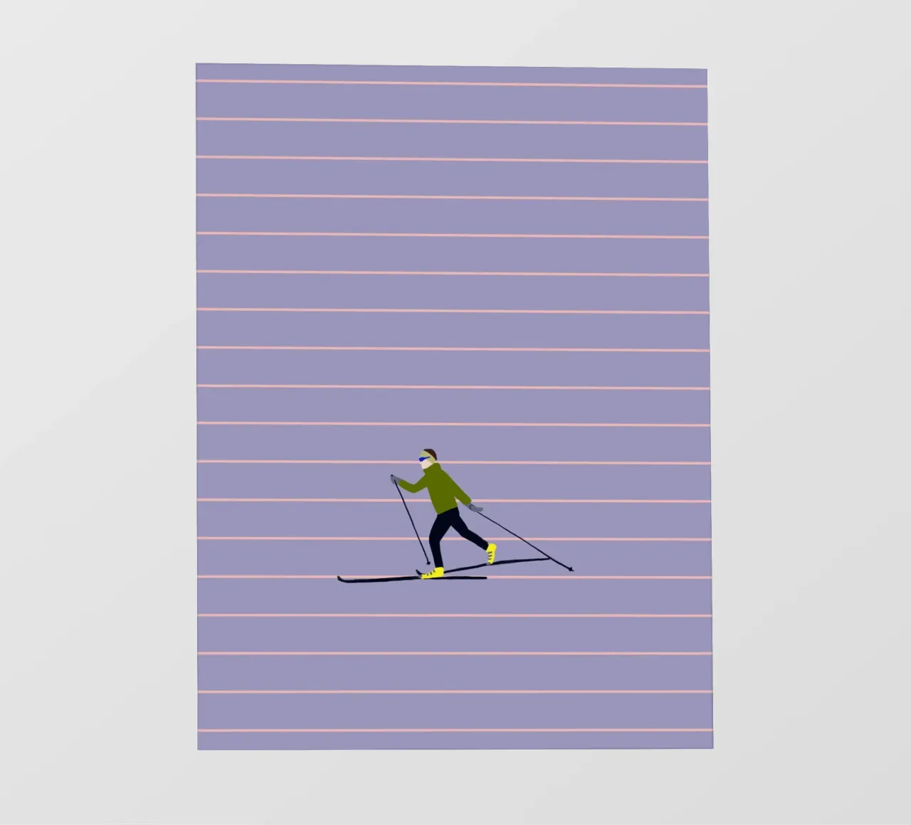 Skifahren Langlauf Streifen telo in pvc da Sophie Augustin Illustration