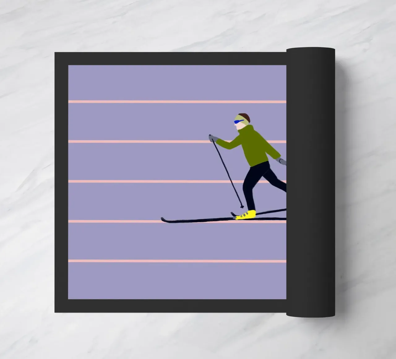 Skifahren Langlauf Streifen zerbino da Sophie Augustin Illustration