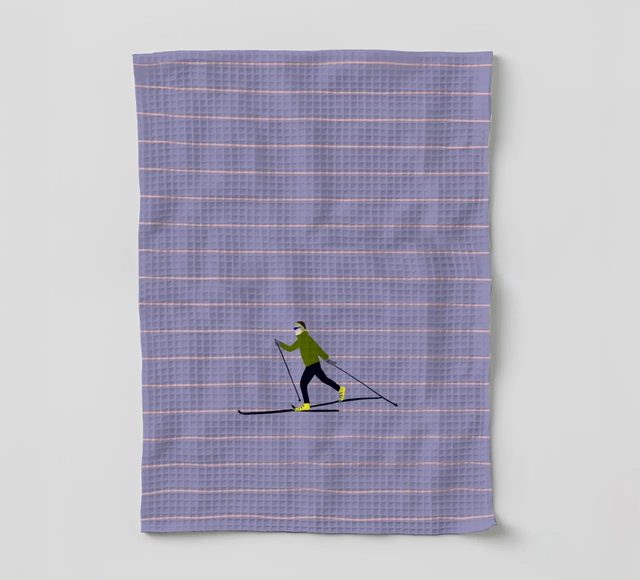 Skifahren Langlauf Streifen canovaccio da cucina da Sophie Augustin Illustration
