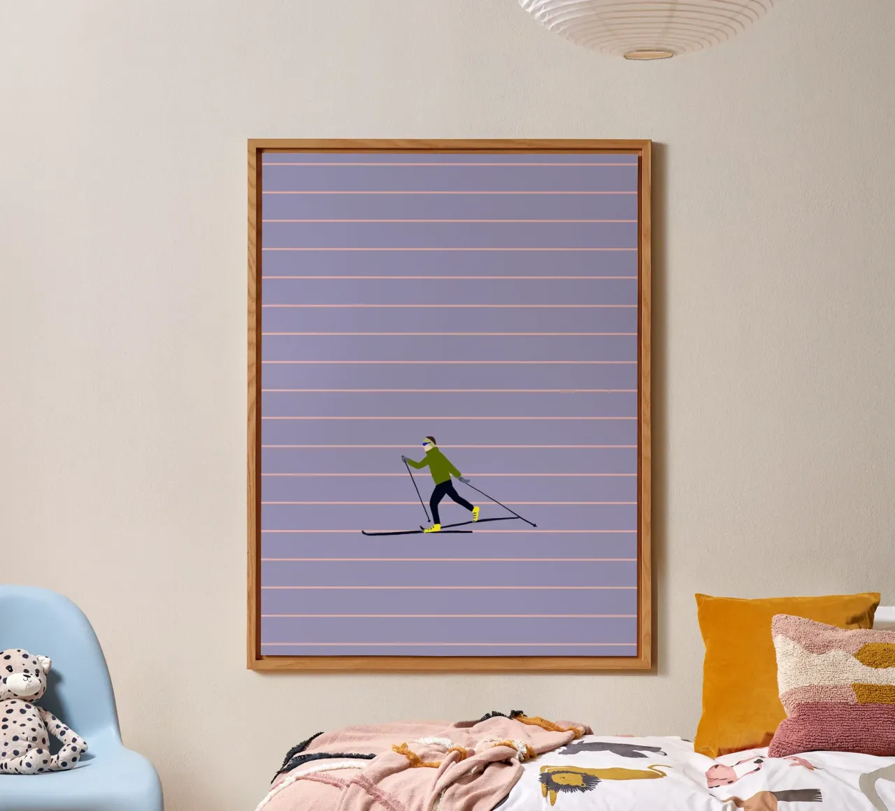 Skifahren Langlauf Streifen alluminio dibond da Sophie Augustin Illustration