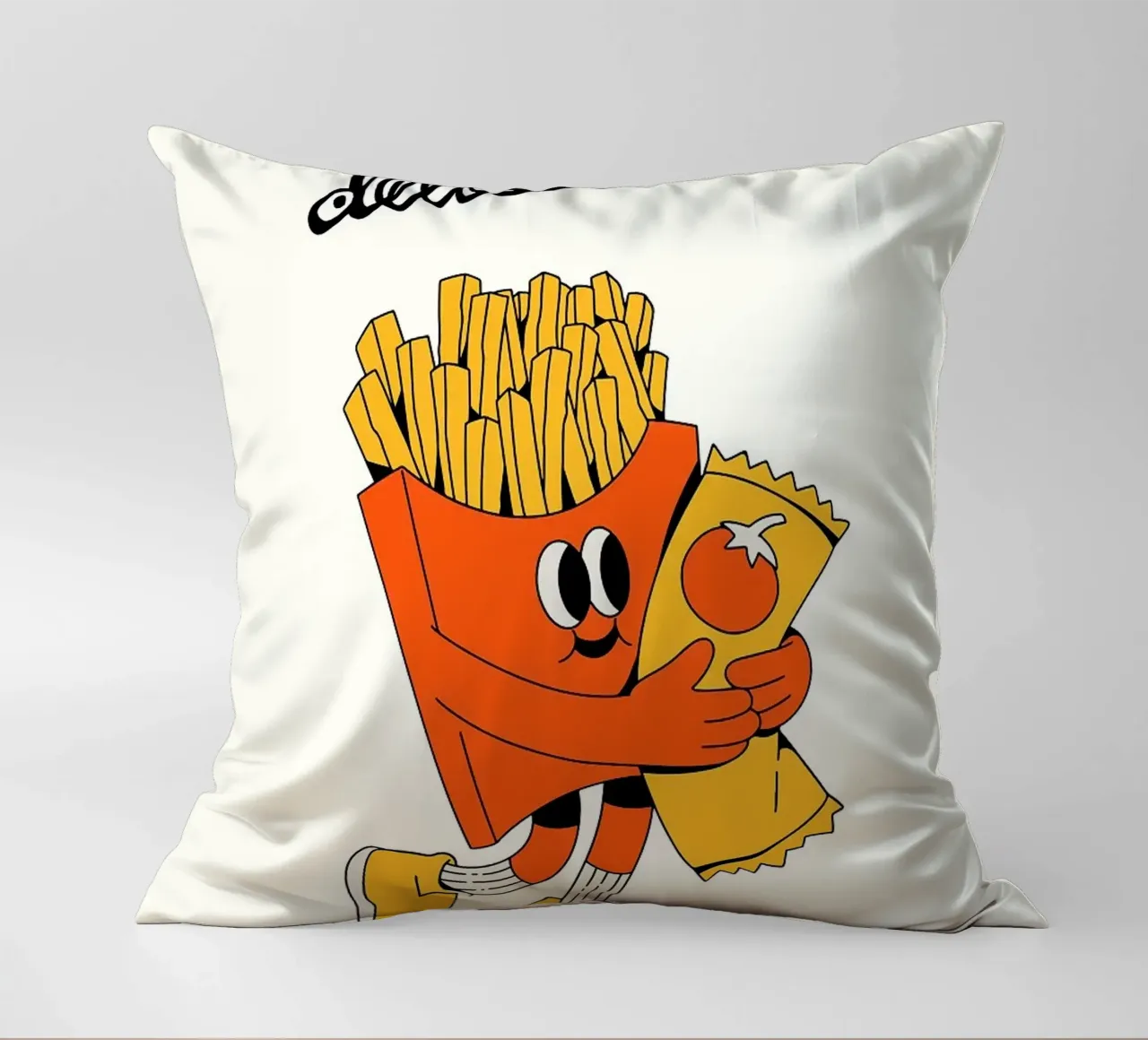 Patatine fritte con ketchup cuscino da apple crumble