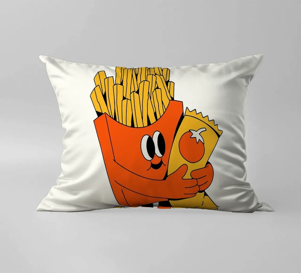 Patatine fritte con ketchup cuscino da apple crumble