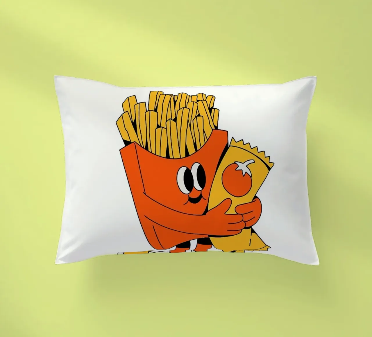 Patatine fritte con ketchup cuscino da apple crumble