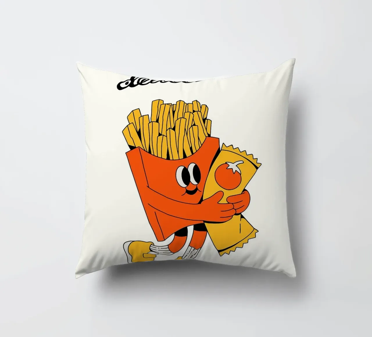 Patatine fritte con ketchup cuscino da apple crumble