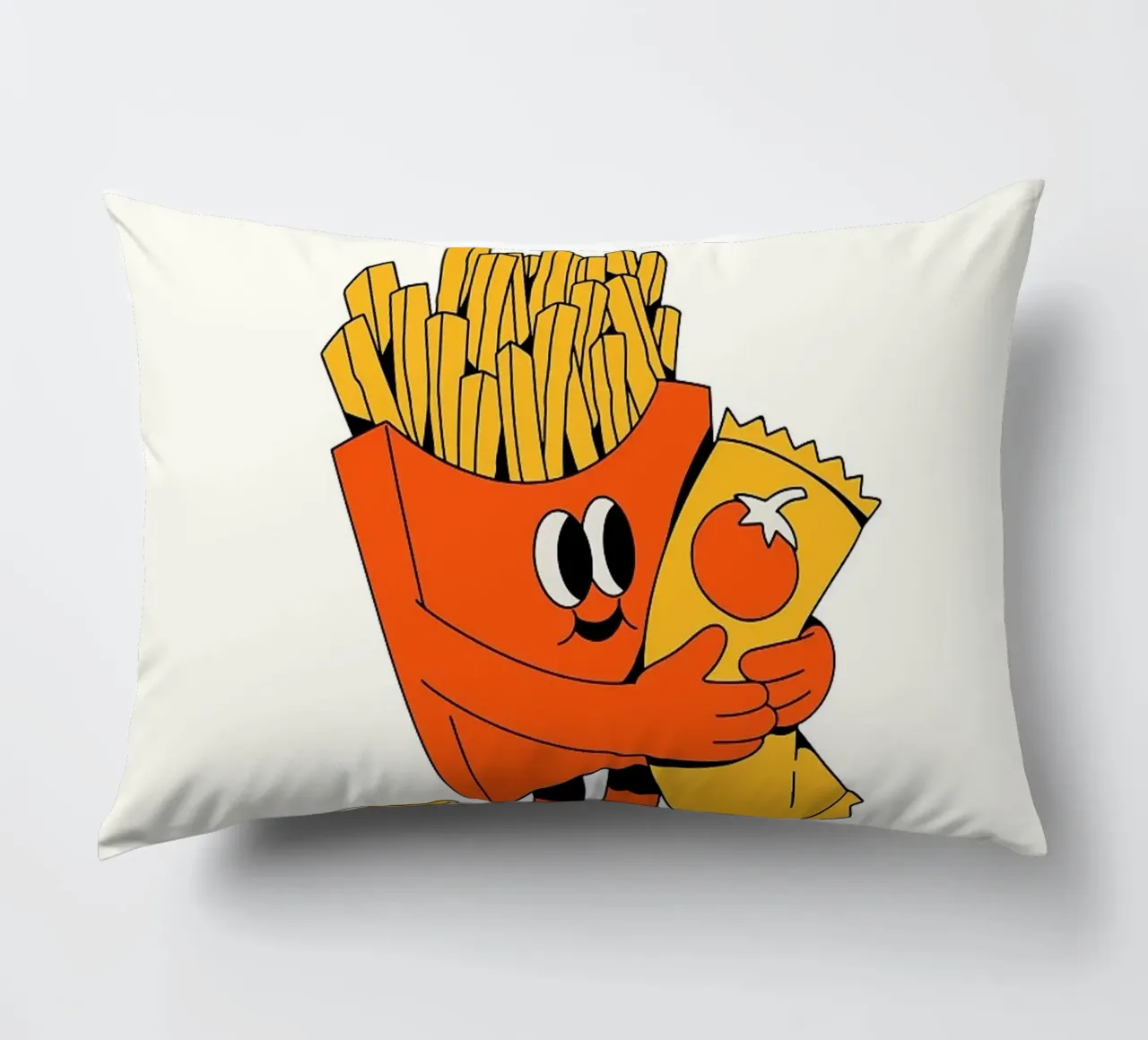 Patatine fritte con ketchup cuscino da apple crumble