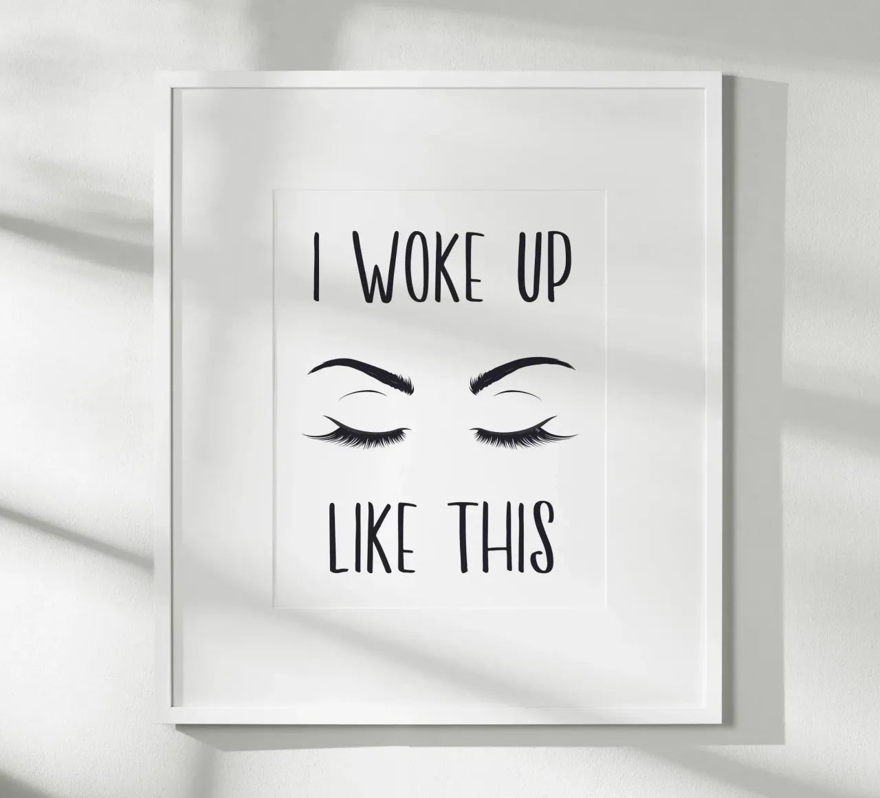 Mi sono svegliata con queste ciglia poster con telaio in alluminio da Martina