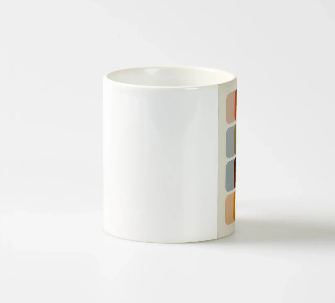 Abstracte kleurrijke print Mid Century Modern keramische mok van Lonnieprints