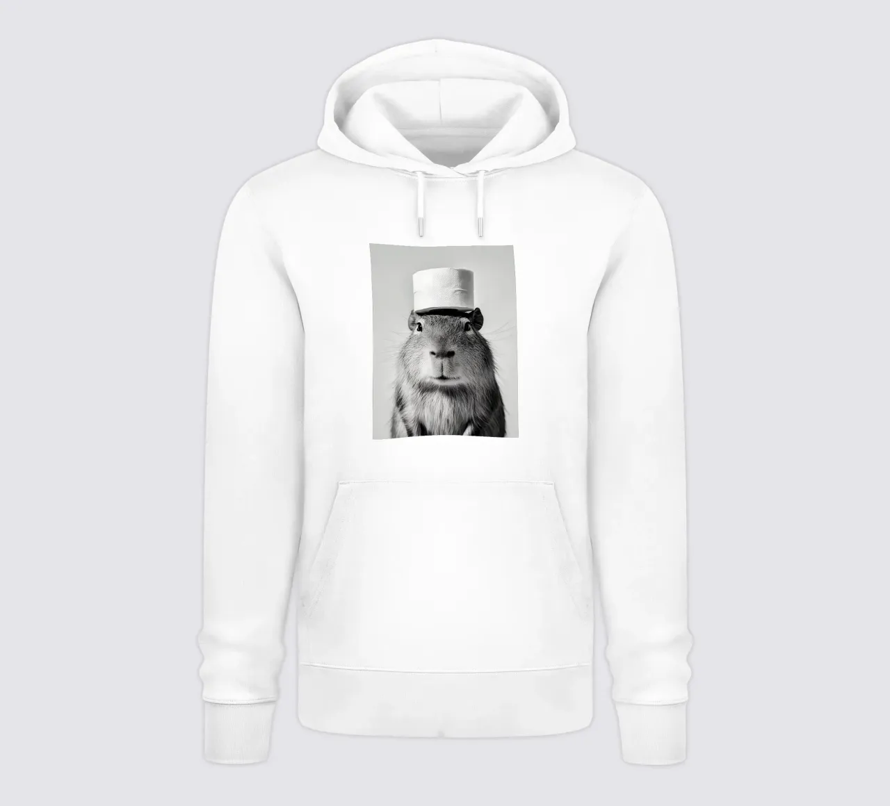 Capibara con cappello di carta igienica felpa con cappuccio da JoyWalkerShop