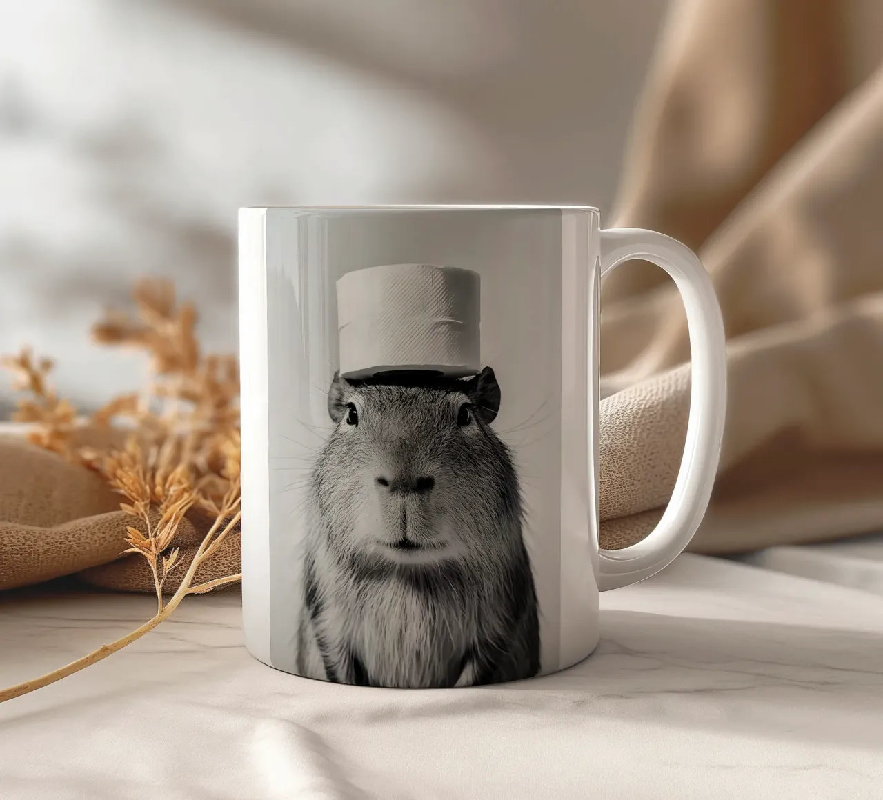 Capibara met wc-hoed keramische mok van JoyWalkerShop