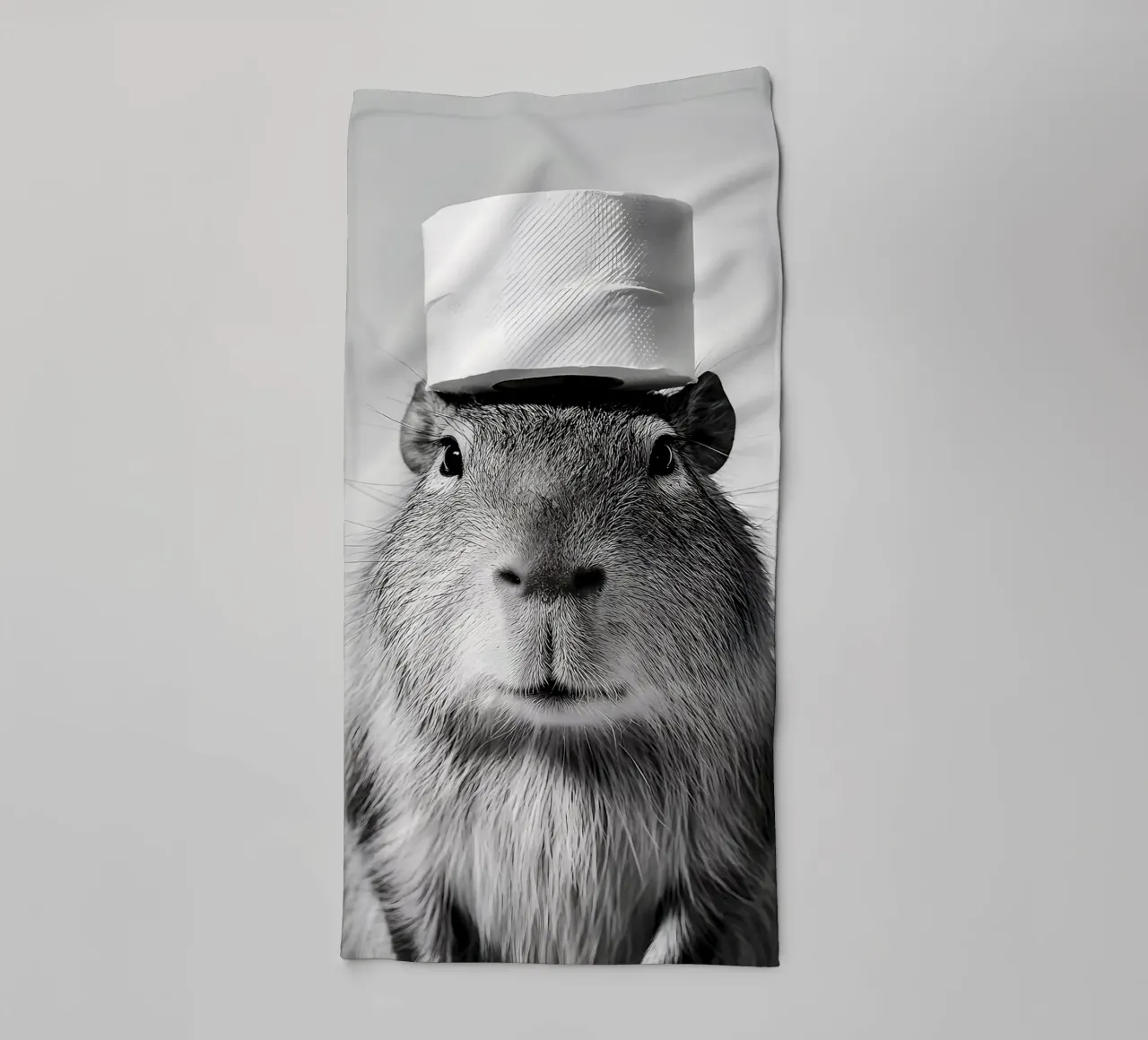 Capibara met wc-hoed badhanddoek van JoyWalkerShop