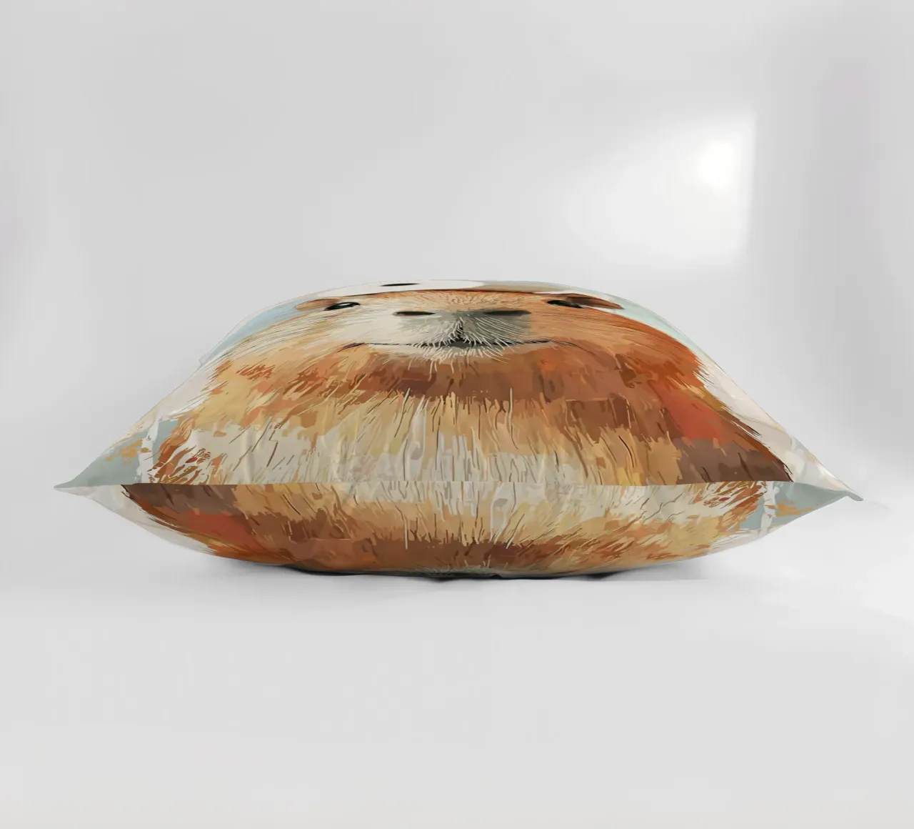 Capibara con cappello di carta igienica cuscino da JoyWalkerShop