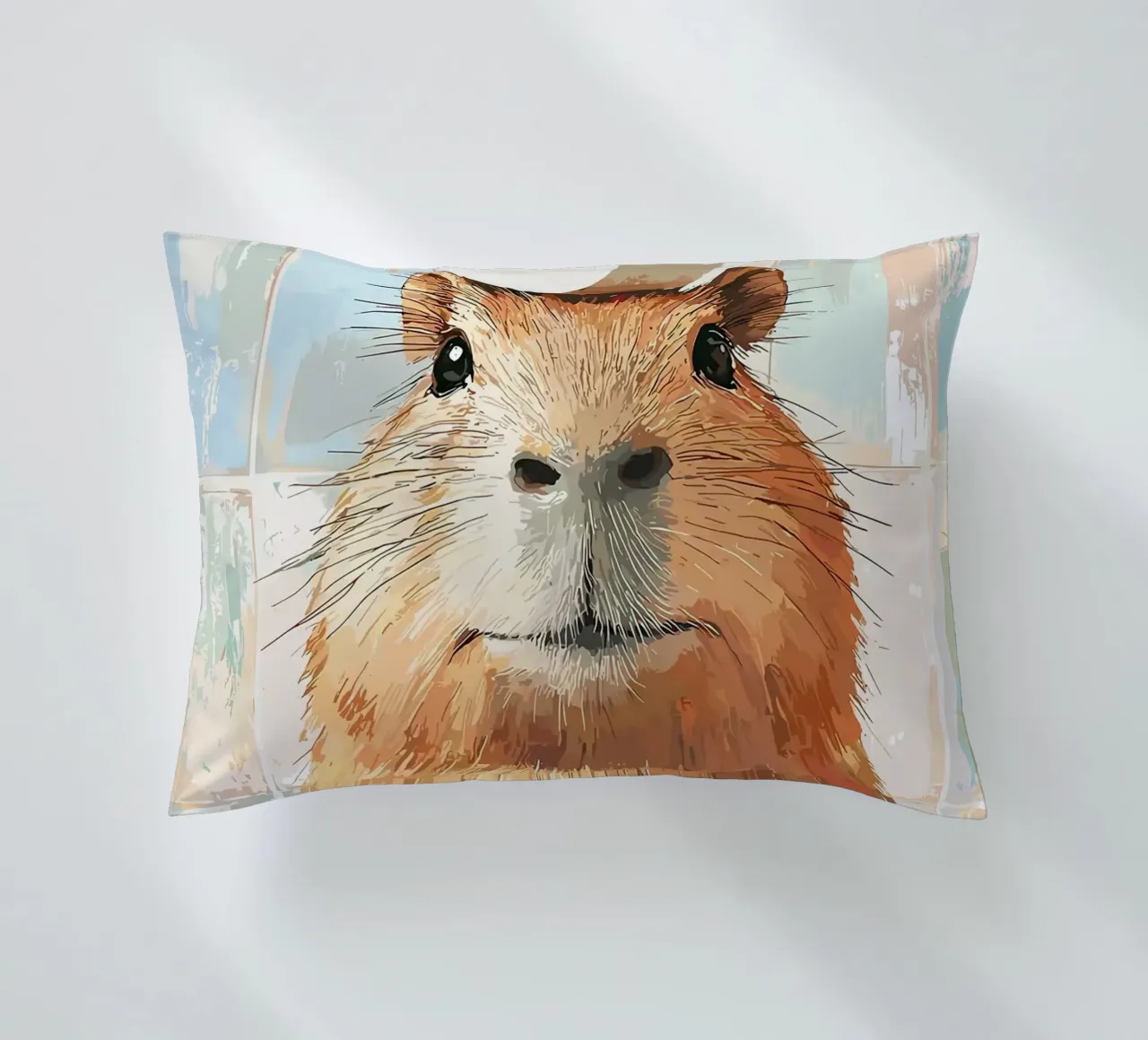 Capibara con cappello di carta igienica cuscino da JoyWalkerShop