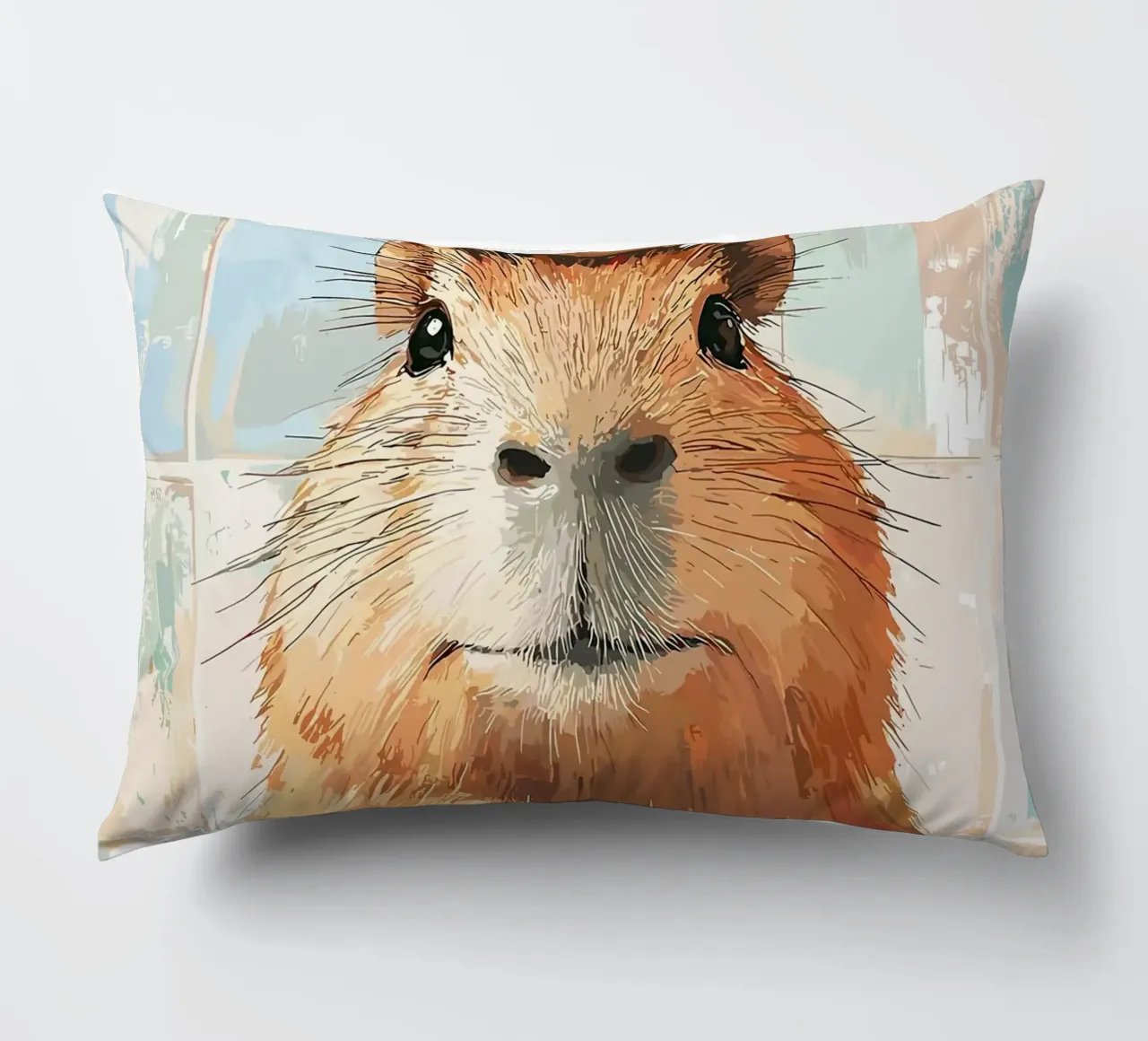 Capibara con cappello di carta igienica cuscino da JoyWalkerShop