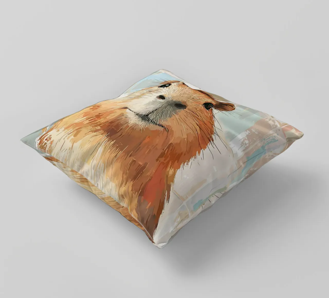 Capibara con cappello di carta igienica cuscino da JoyWalkerShop