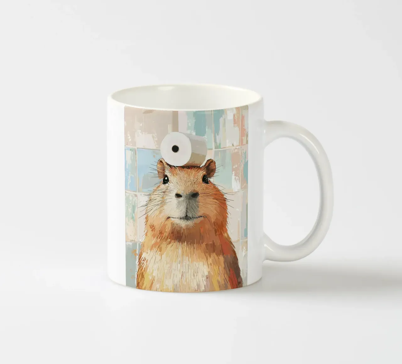 Capibara met wc-hoed keramische mok van JoyWalkerShop