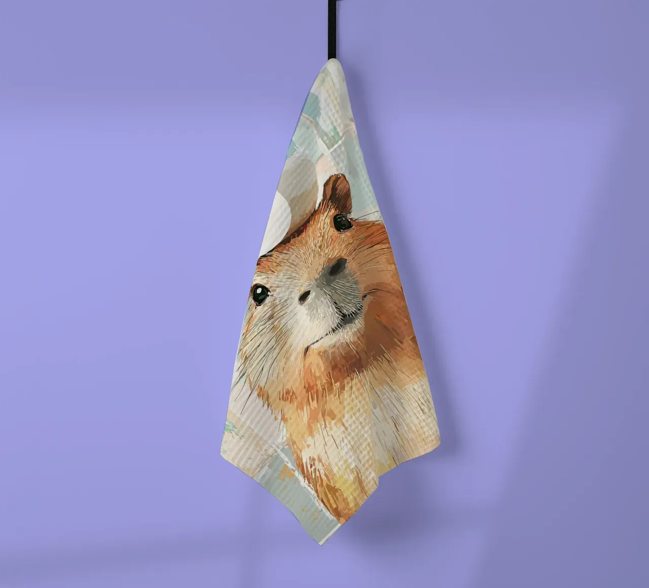 Capibara con cappello di carta igienica canovaccio da cucina da JoyWalkerShop