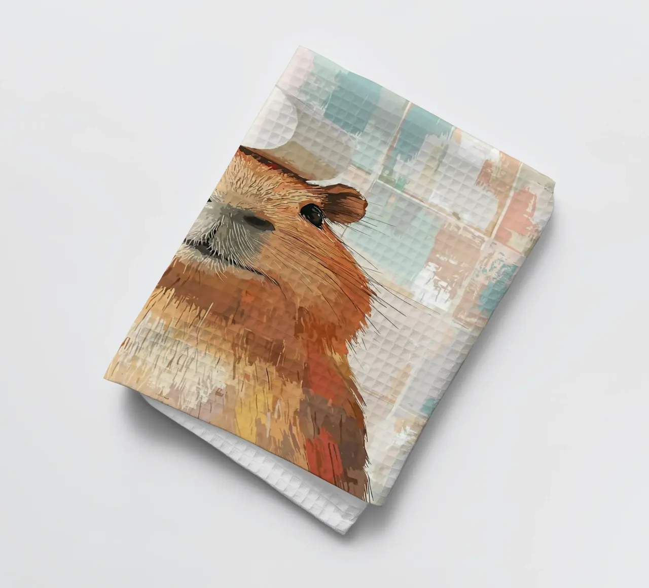 Capibara con cappello di carta igienica canovaccio da cucina da JoyWalkerShop