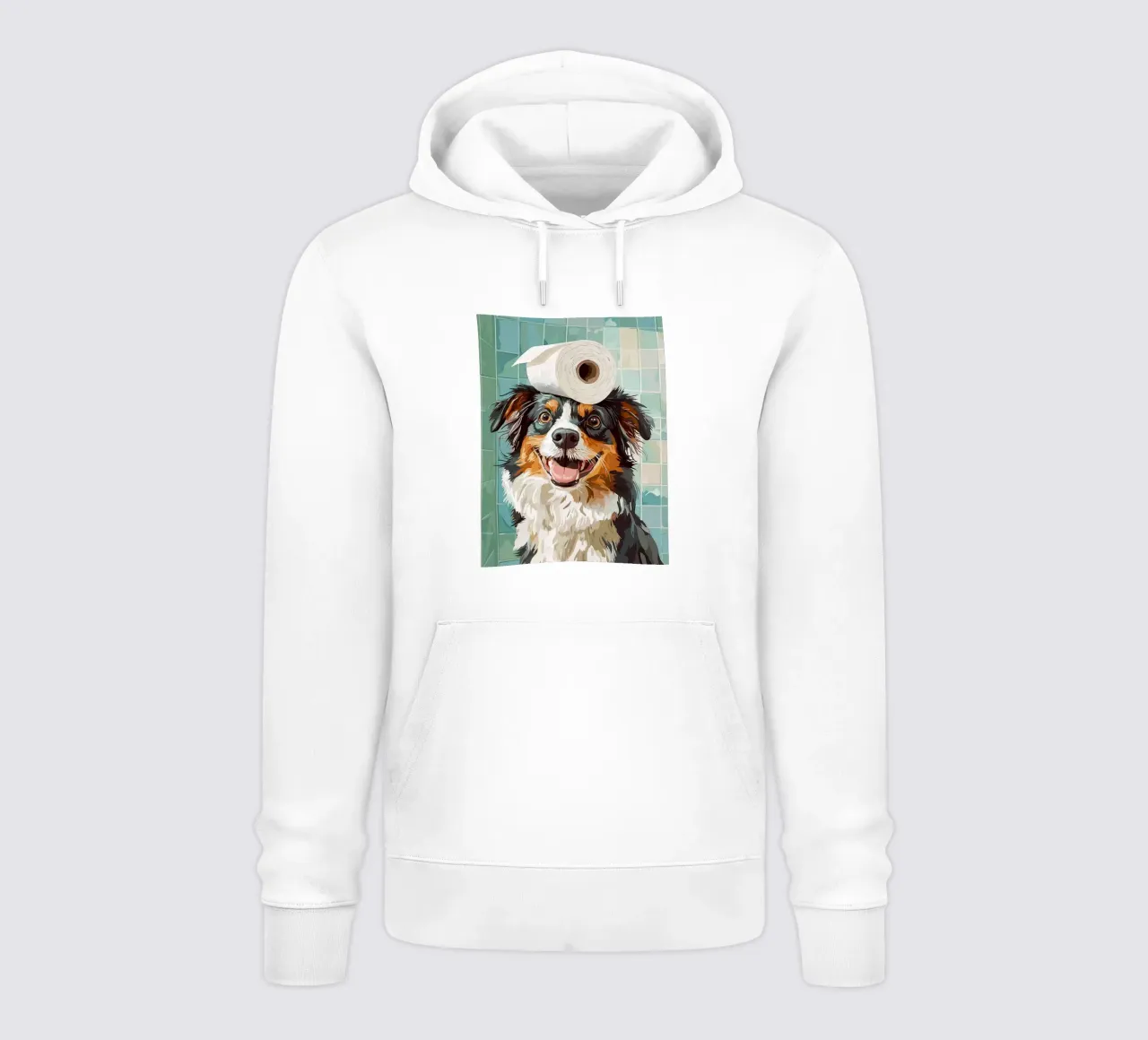 Cane con carta igienica in testa felpa con cappuccio da JoyWalkerShop